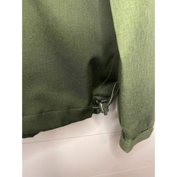 DIP Unisex Color Block Green Pullover Hooded Rain Jacket Wind Breaker Sz. Medium - Picture 4 of 6